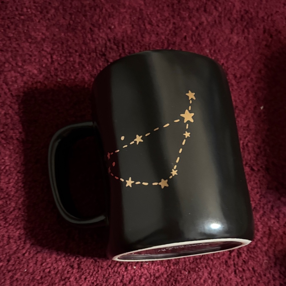 Rae Dunn: Black Mug with Gold Capricorn